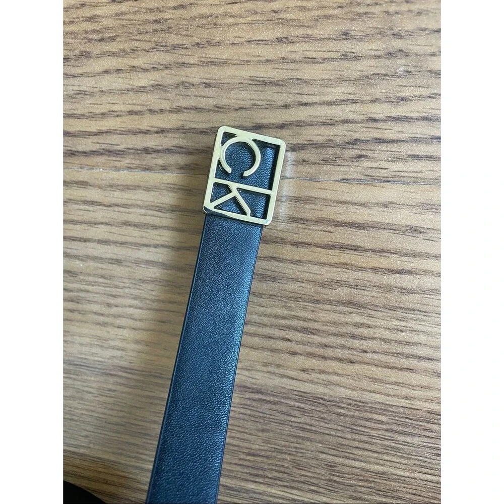 Calvin Klein Women's Monogram Buckle Belt Black